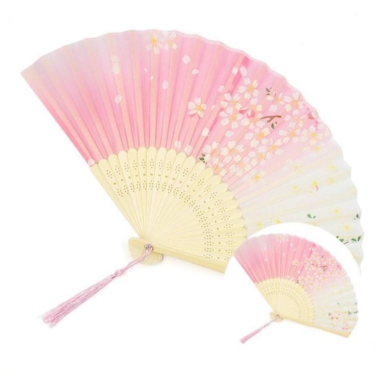 접이식 수채화부채 핑크 벚꽂 부채선물 접는부채