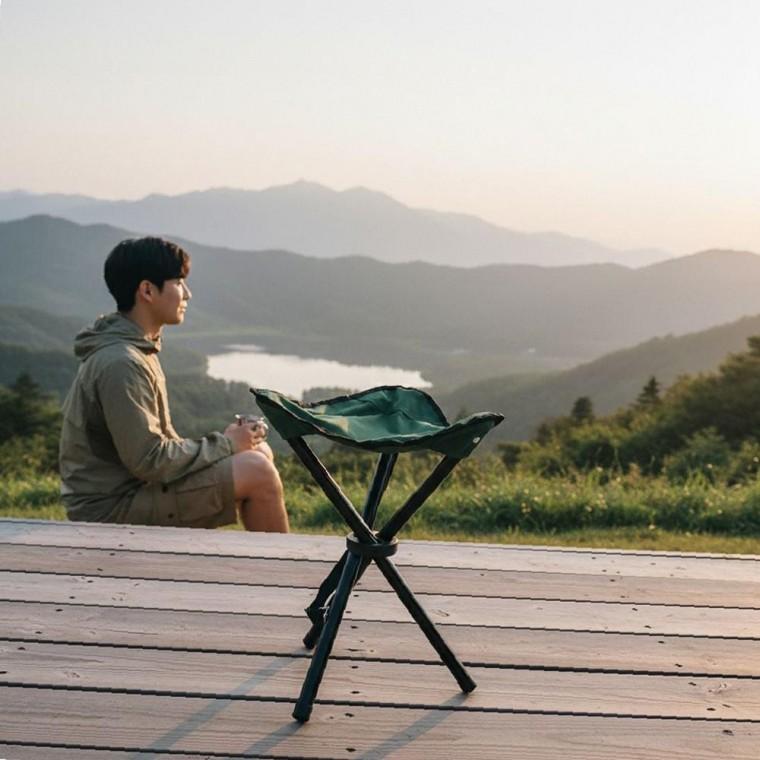휴대용 접이식 삼각 의자 캠핑 낚시용 경량 폴딩 체어 간이의자