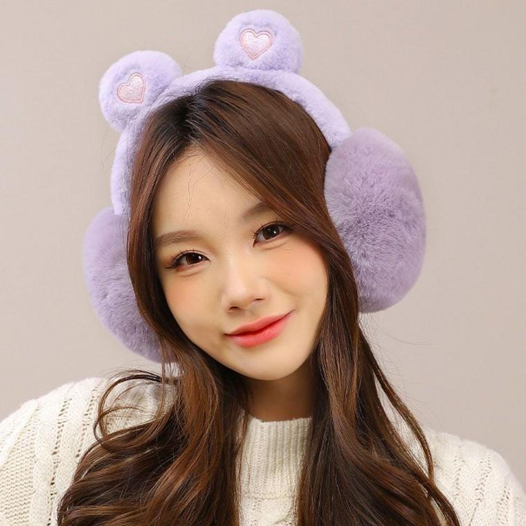 EAS 곰돌이 털 접이식 귀마개 5color