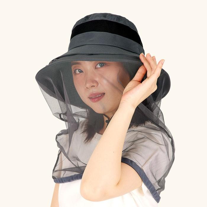 햇빛차단 캠핑 모자 접이식 모기장모자