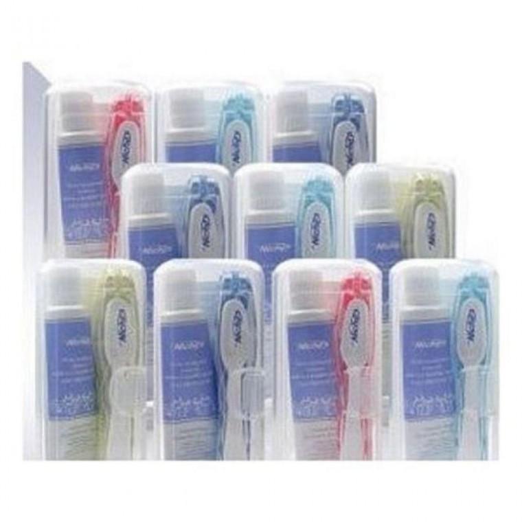 여행용 3단접이식 니치 칫솔 치약 세트(10개) 랜덤