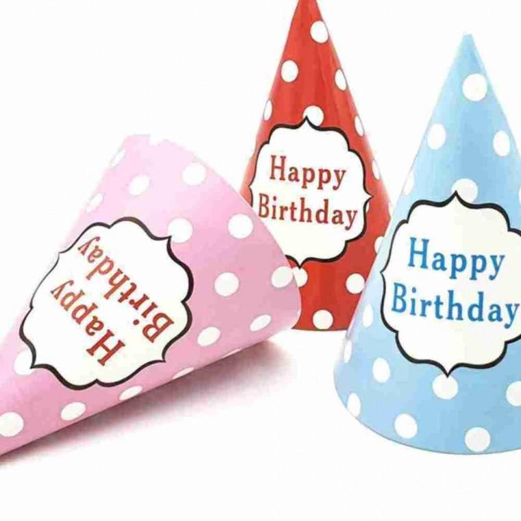 도트 종이 생일모자 세트 돌잔치모자 어린이생일모자