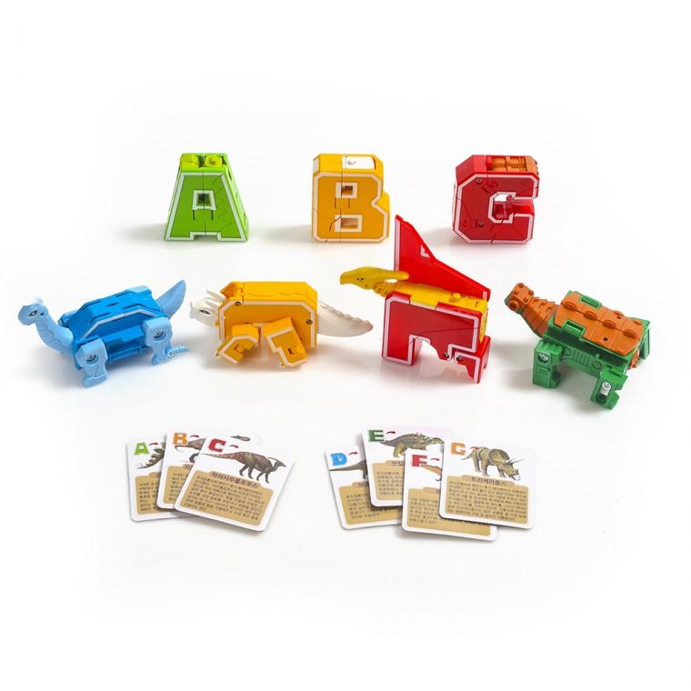 다이노테라 알파벳 변신로봇 어린이 공룡 조립완구 합체로봇 조립로봇