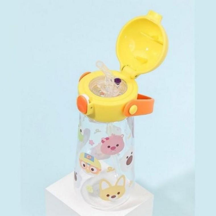 뽀로로 원터치 빨대 물통 트라이탄 1P 어린이 휴대용 물병 외출 피크닉