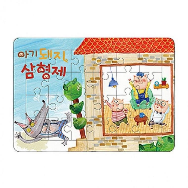 EAS 유아교구 아기돼지 퍼즐 교육용 장난감 어린이