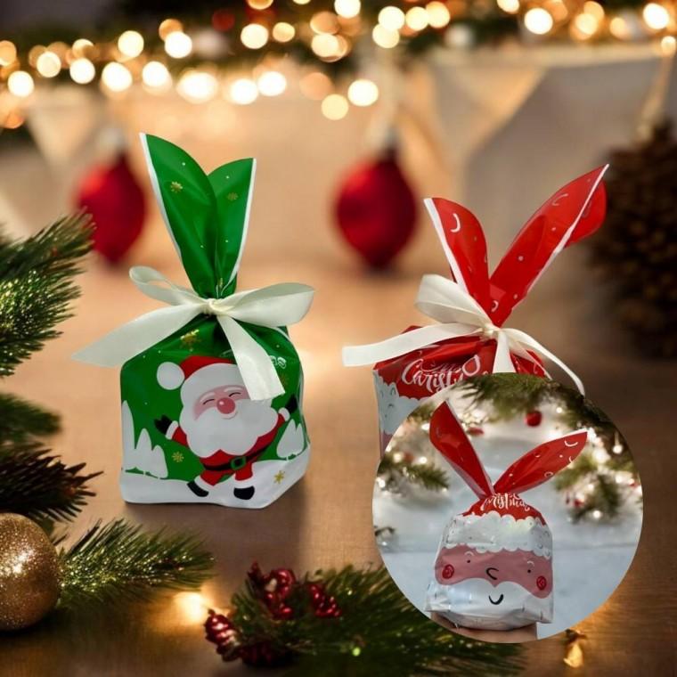 수염산타 비닐봉투 10P 과자선물 선물포장봉투 어린이집생일답례품