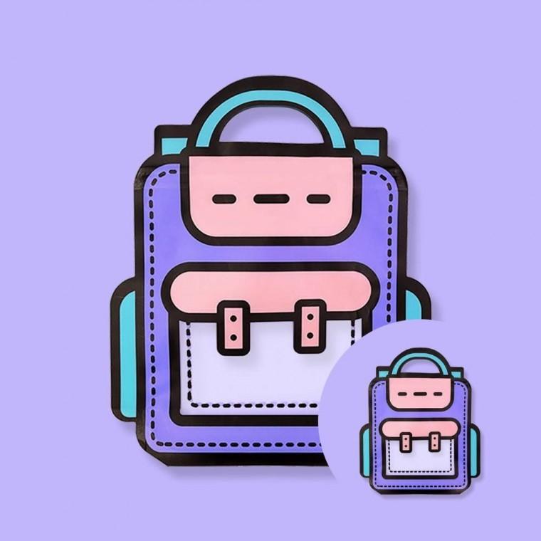 책가방 포장 지퍼백 퍼플 선물포장 어린이집