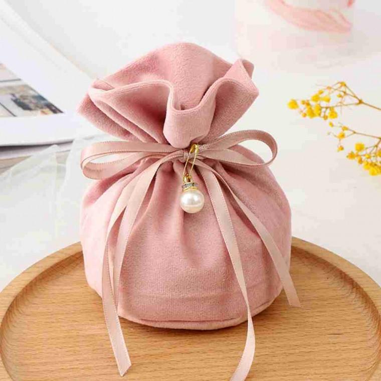 벨벳 15x14cm 드로스트링 주머니 주머니파우치 플란넬파우치
