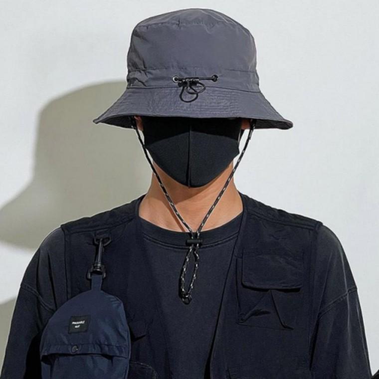 휴대용 버킷햇 파우치 일체형 패커블 경량 버킷햇 접이식 벙거지 남녀공용 여행 캠핑 등산용 휴대 간편한