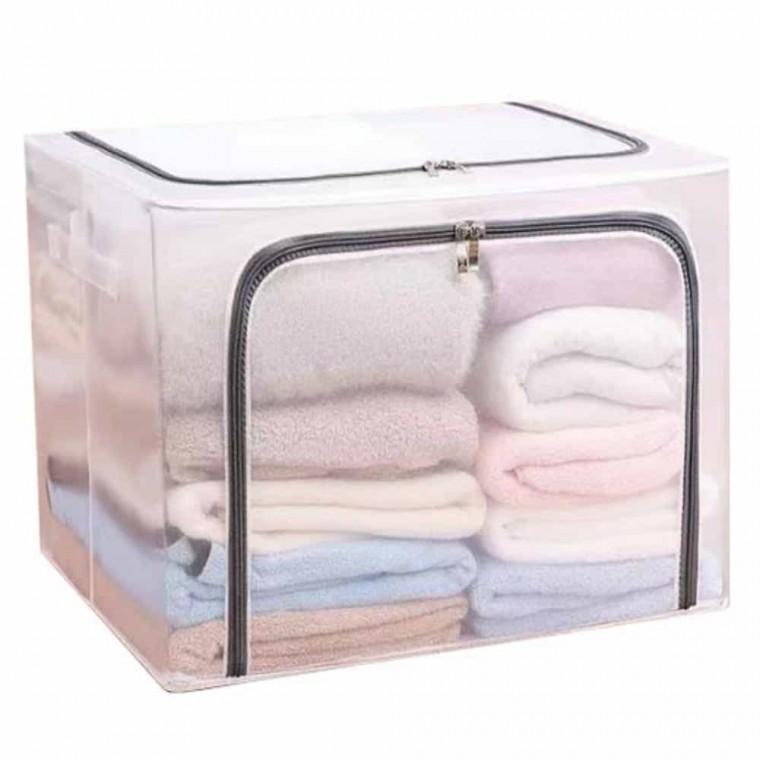 침대밑 옷 정리함 특대 66L 옷정리함 옷수납함 이불정리함 옷정리박스 정리수납함 이불파우치 옷장수납함