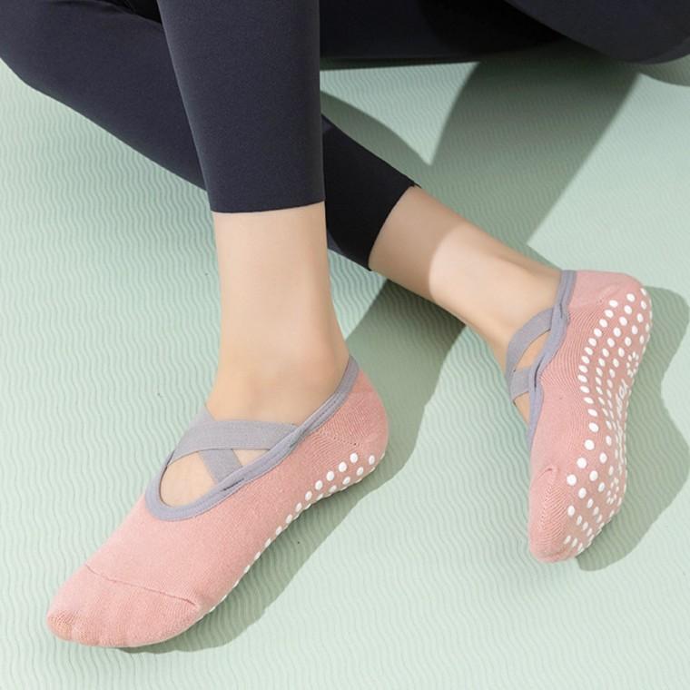 미끄럼방지 스트랩 요가 양말 논슬립 페이크삭스