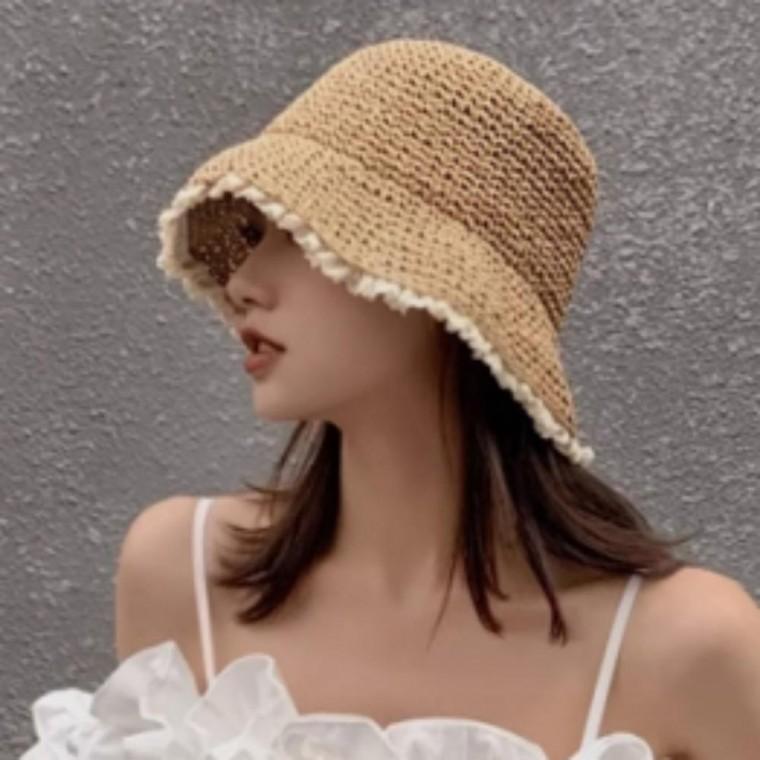 여성 소녀 레이스 밀짚모자 돌돌이 왕골 모자 라피아햇 여름 바캉스 비치 자외선차단 예쁜 여름 모자