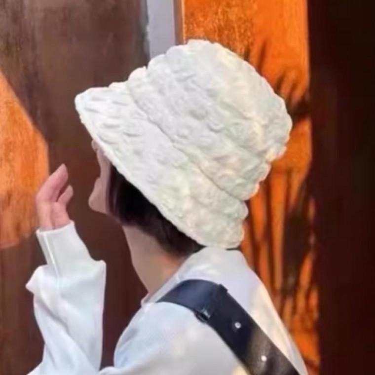 여성 여행용 해변 주름 버킷햇 벙거지 모자 챙넓은 자외선차단 바캉스 여름모자 얼굴소멸 소두 벙거지 린넨