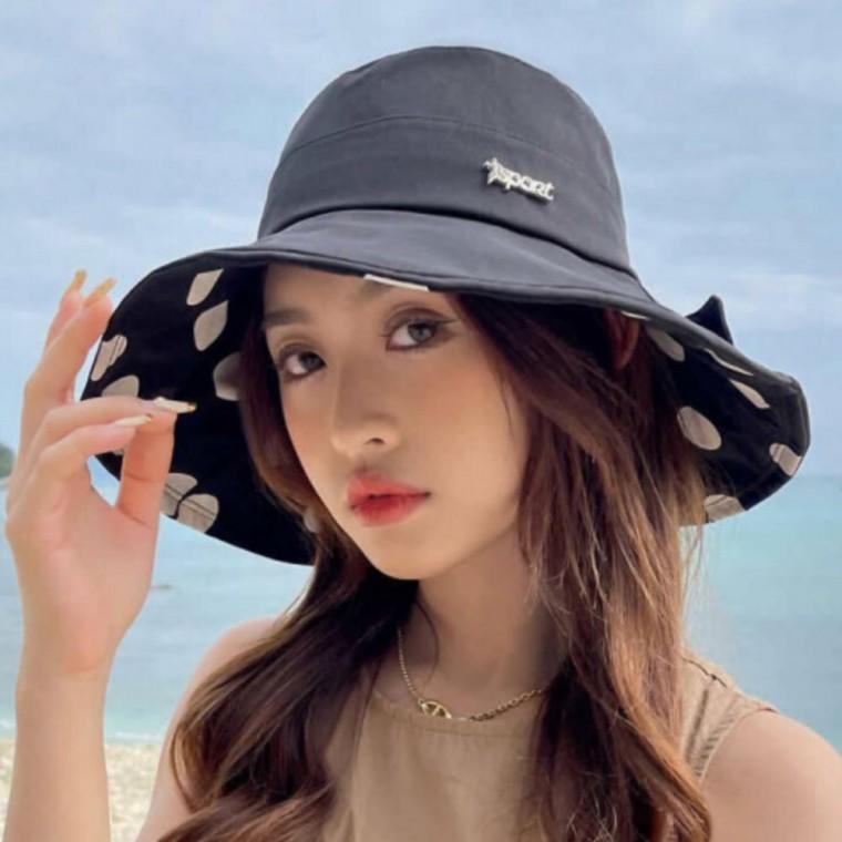 여성용 리본 양면 페도라 여름 모자 리버서블 모자 바캉스 비치 휴양지 자외선차단 햇빛가리개 시원한 나들