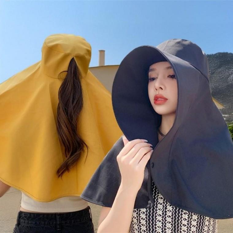 썬페이스 풀커버 모자 후드 썬캡 썬바이저 선캡 넓은챙 챙모자 버킷햇 자외선차단 여름모자 햇빛차단 야외