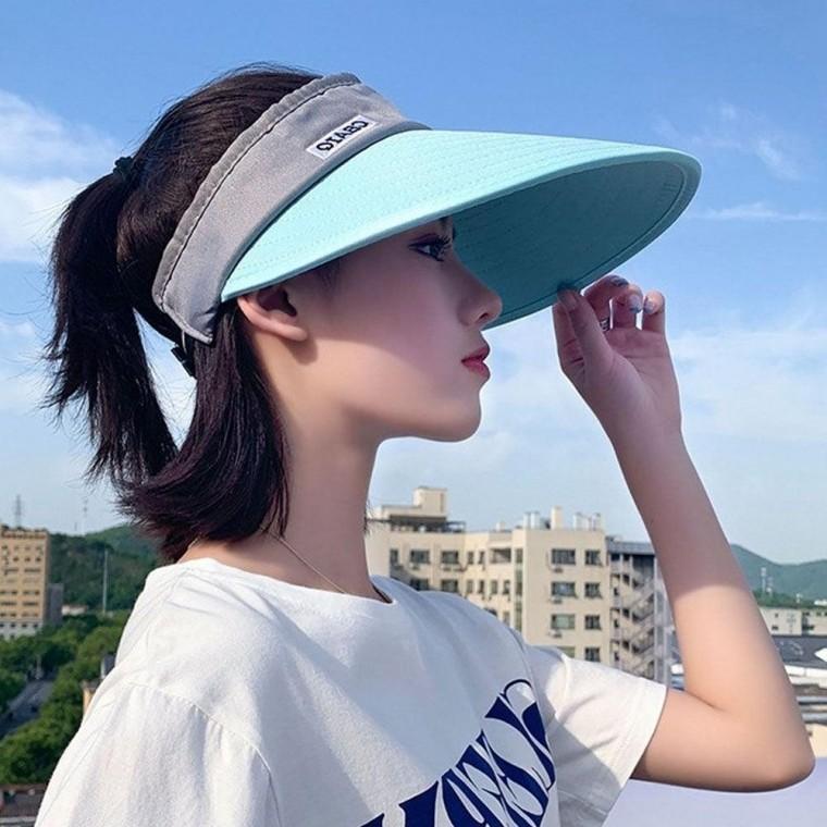대왕 썬캡 여성 작업 농사용 선캡 썬바이저 그늘막 햇빛가리개 자외선 차단 챙넓은 여름 모자 가드닝용