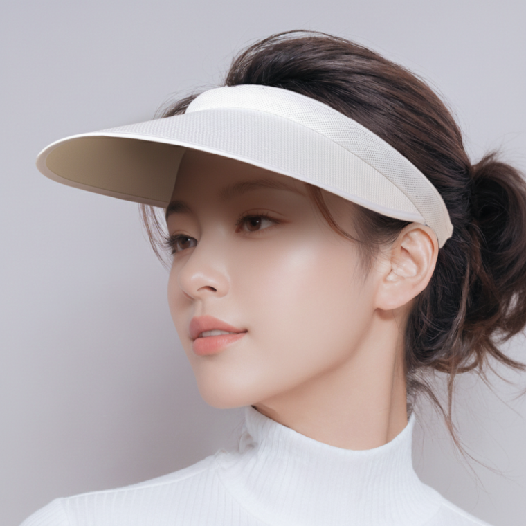 와이드 챙 자외선 차단 썬캡 여름 모자 얼굴 가리개 등산 골프 넓은 57-60cm