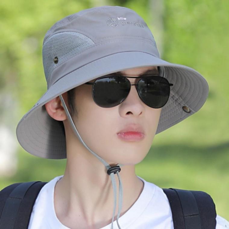 야외 여름 모자 낚시 등산용 메쉬 버킷햇 남성 썬캡 시원한 통기성 아웃도어 벙거지 자외선차단 햇빛가리개
