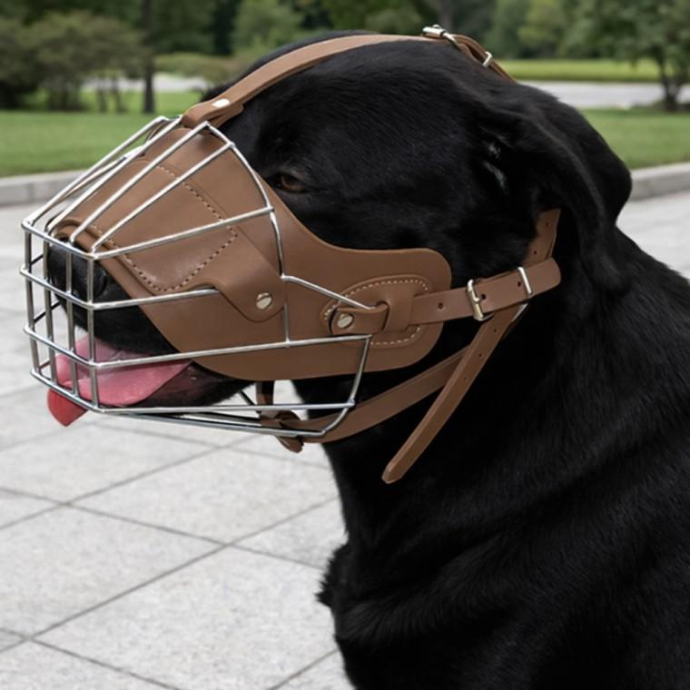 펫가드 스틸 강아지 입마개(XL) (브라운) 대형견 물림방지