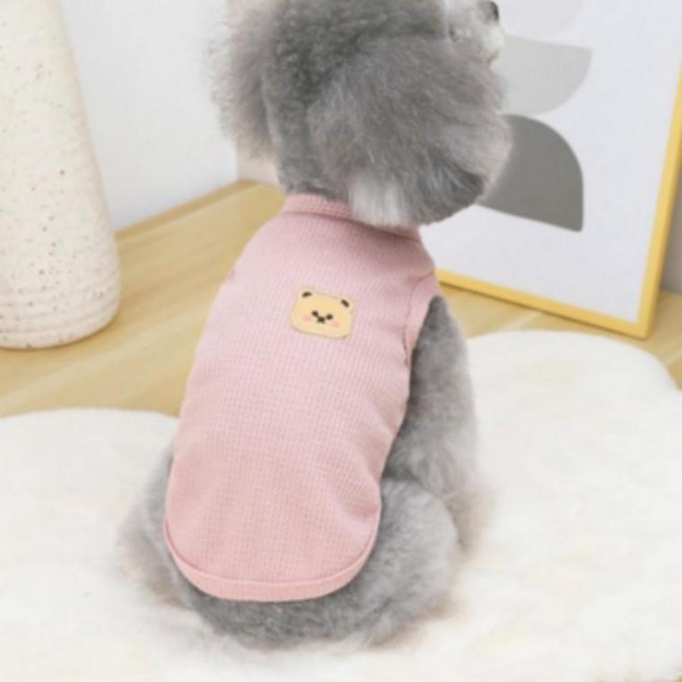 강아지 고양이 와플패턴 반려견 반려묘 조끼 2컬러 반려동물 가을 옷 애견용 조끼 애묘용 의류 포인트 소품