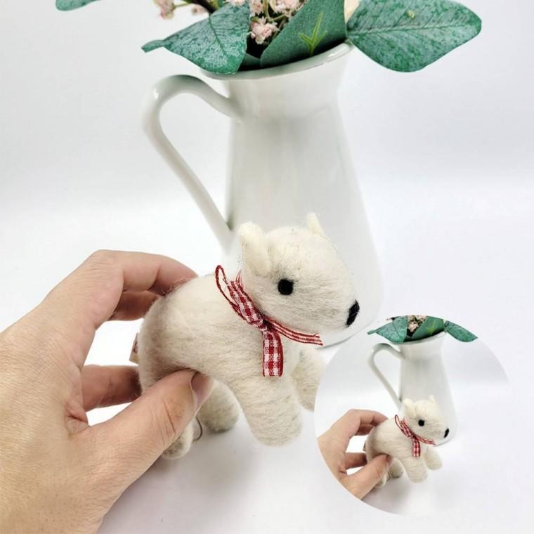 인도산 WOOL 핸드메이드 키링 강아지 소품 선물