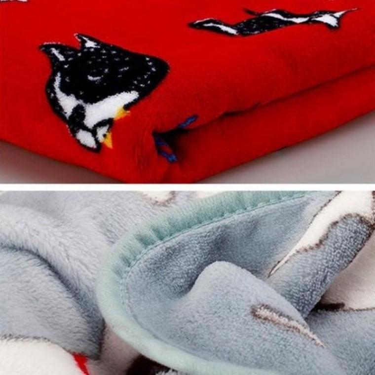 밍크 강아지패턴 무릎담요 북유럽패턴