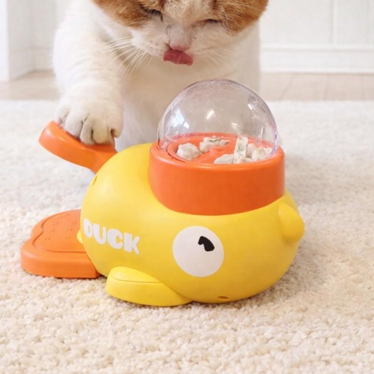 강아지 고양이 간식 발사 옐로우덕 장난감 M13404