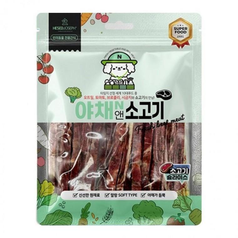 EAS 헤세드요셉 강아지간식 야채앤 소고기 슬라이스 160g