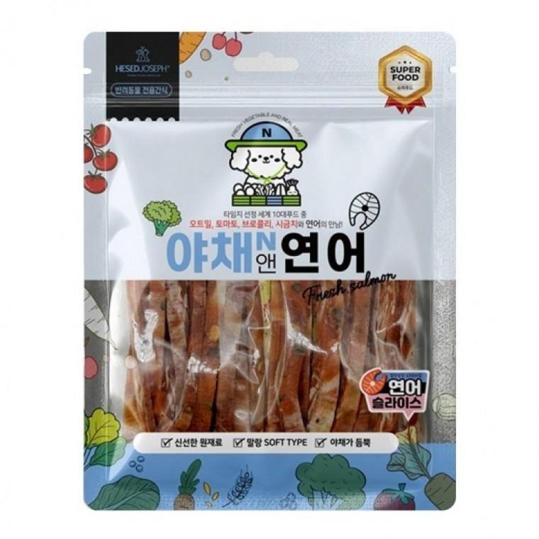 EAS 헤세드요셉 강아지간식 야채앤 연어 슬라이스 160g