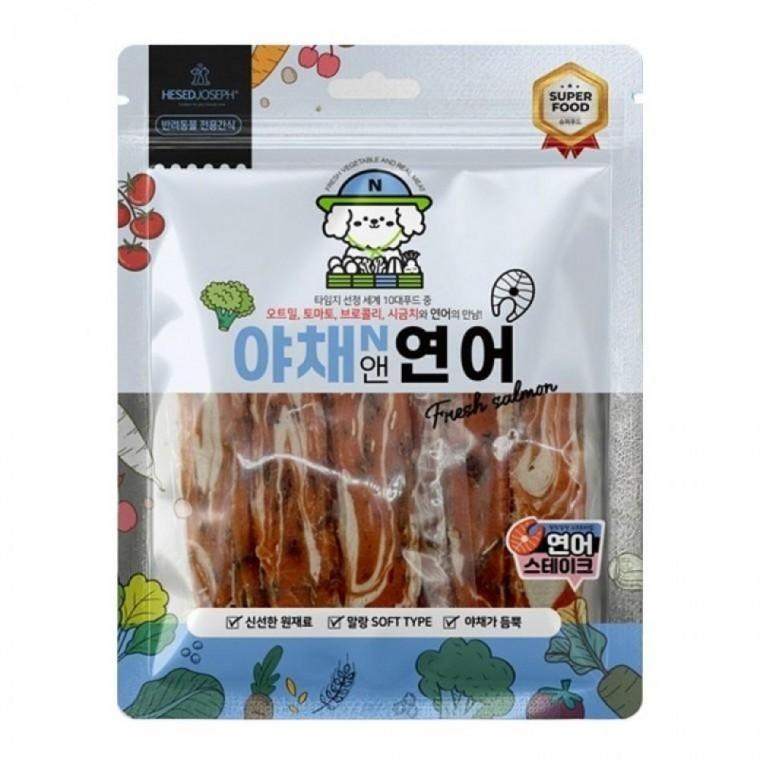 EAS 헤세드요셉 강아지간식 야채앤 연어 스테이크 160g