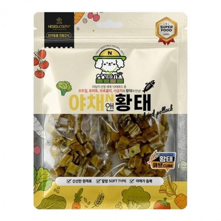 EAS 헤세드요셉 강아지간식 야채앤 황태 큐브 160g