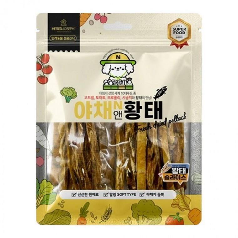EAS 헤세드요셉 강아지간식 야채앤 황태 슬라이스 160g