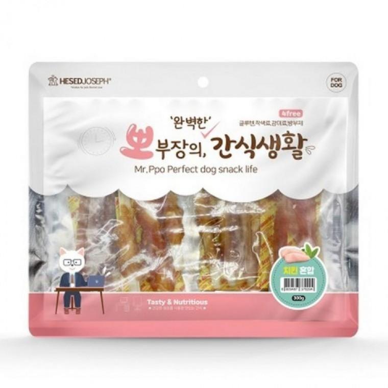 EA 헤세드요셉 강아지간식 뽀부장의 간식생활 치킨 혼합 300g