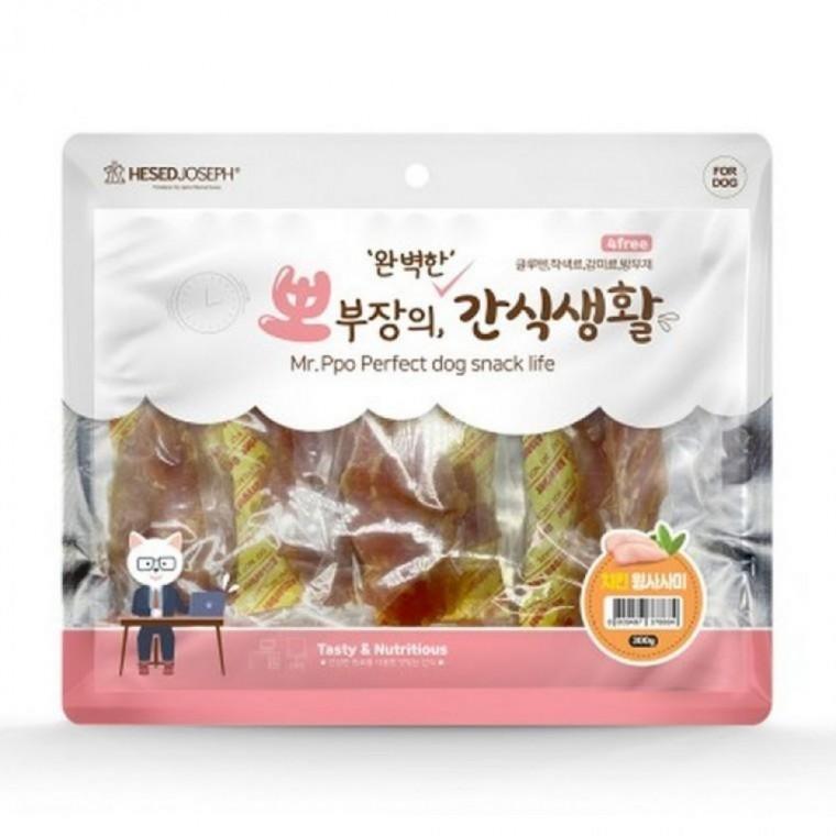EA 헤세드요셉 강아지간식 뽀부장의 간식생활 치킨윙 사사미 300g