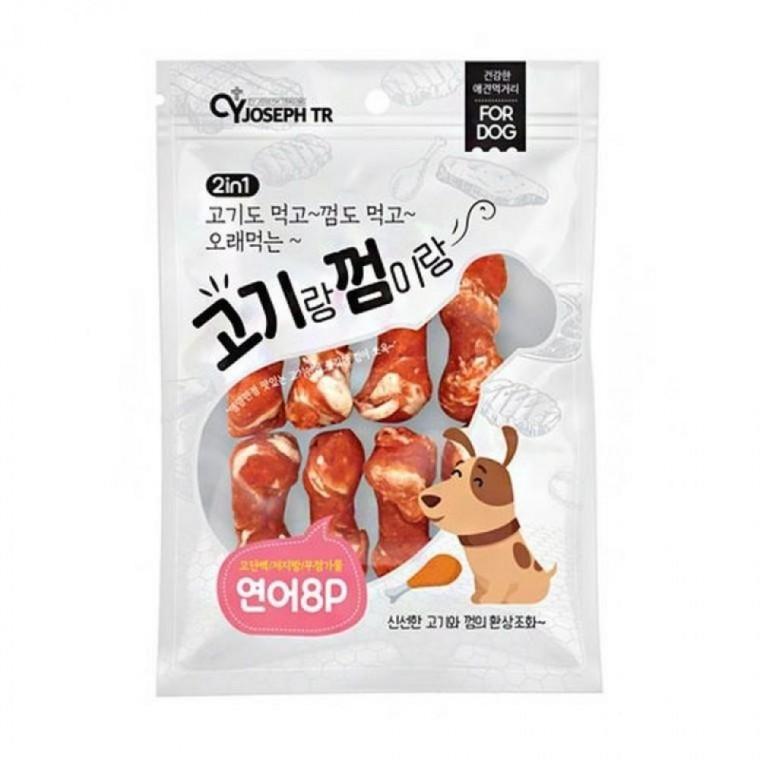 EA CY요셉 강아지 고기랑껌이랑 치킨스틱 8P 연어