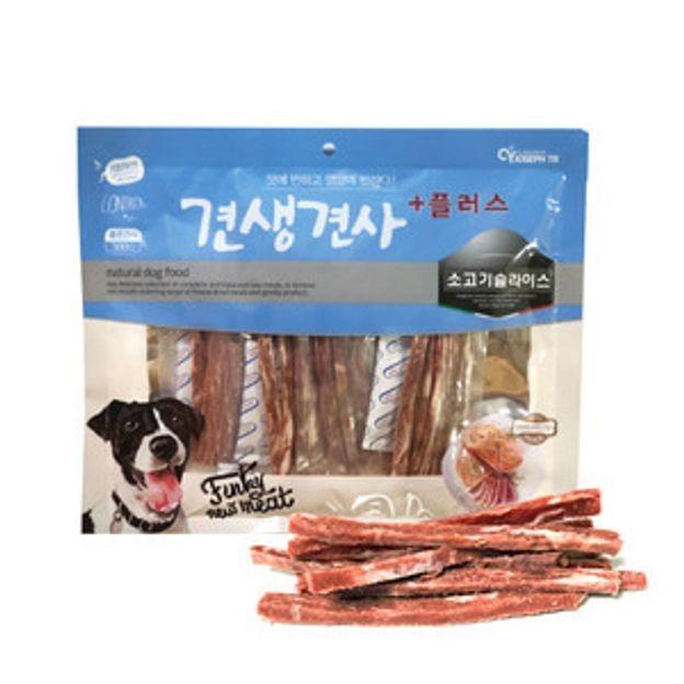 플러스 소고기 슬라이스 300g 강아지 애견 간식