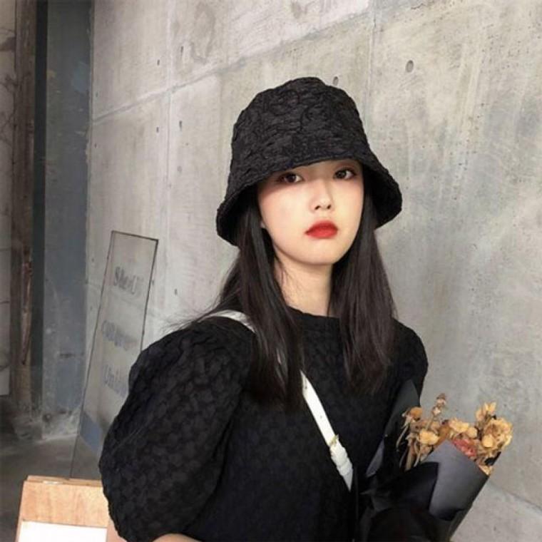 새틴 스테인 무드 벙거지 선캡 모자 썬캡 여름 방울 햇 여름 벙거지 사파리 보온 털 선캡 페도라 여성