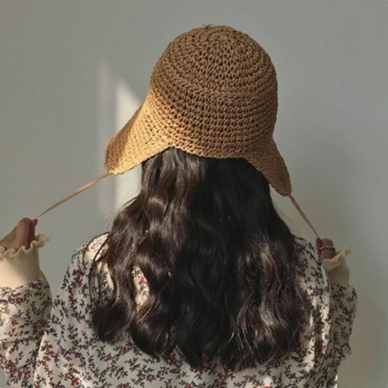 비치 밀짚모자 버킷햇 썬캡 여름 자외선 차단 챙모자