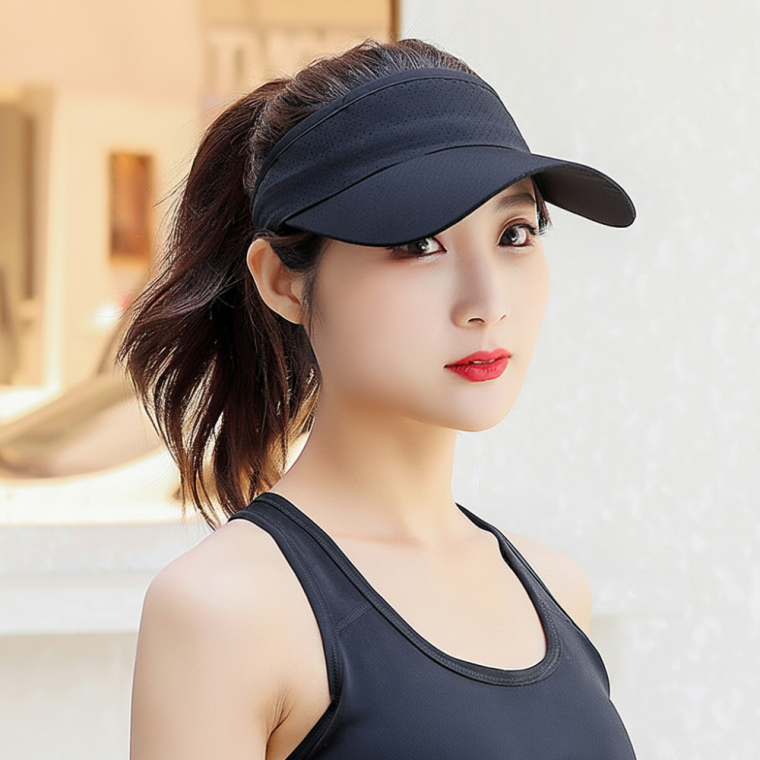 통기성 메쉬 스포츠 썬캡 네이비 등산 골프 낚시 모자 남녀공용