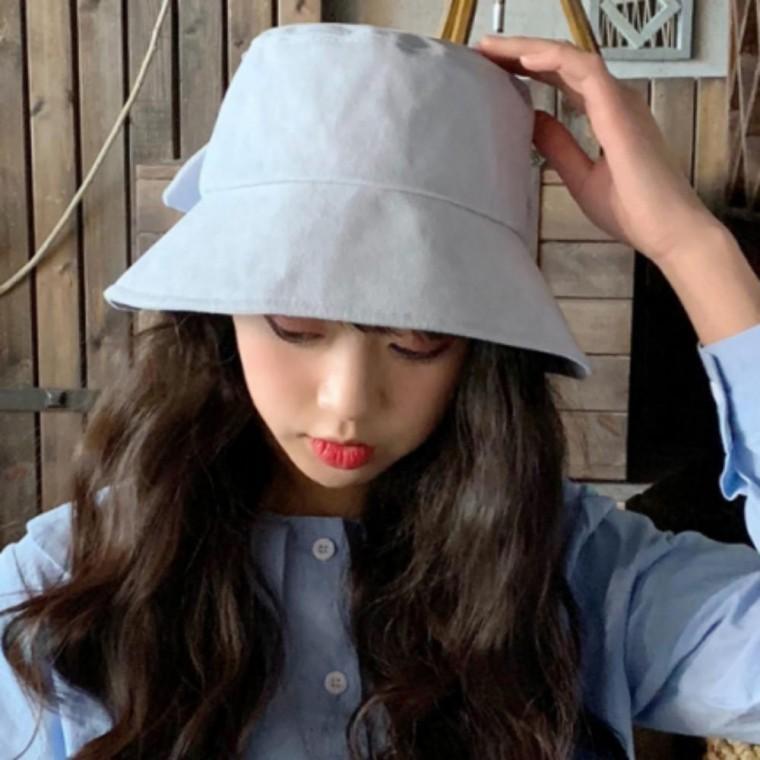 여름 버킷햇 3컬러 벙거지모자 데일리 러블리 챙모자 리본 썬캡 템 여성 모두팜