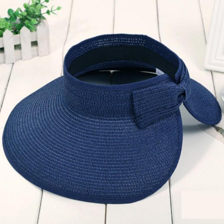 밀짚 리본 썬캡 돌돌이 빅챙 바캉스 모자