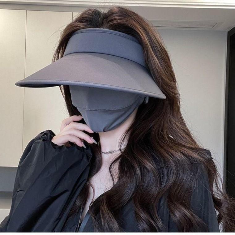 와이드 돌돌이 썬캡 챙넓은 모자 햇빛가리개