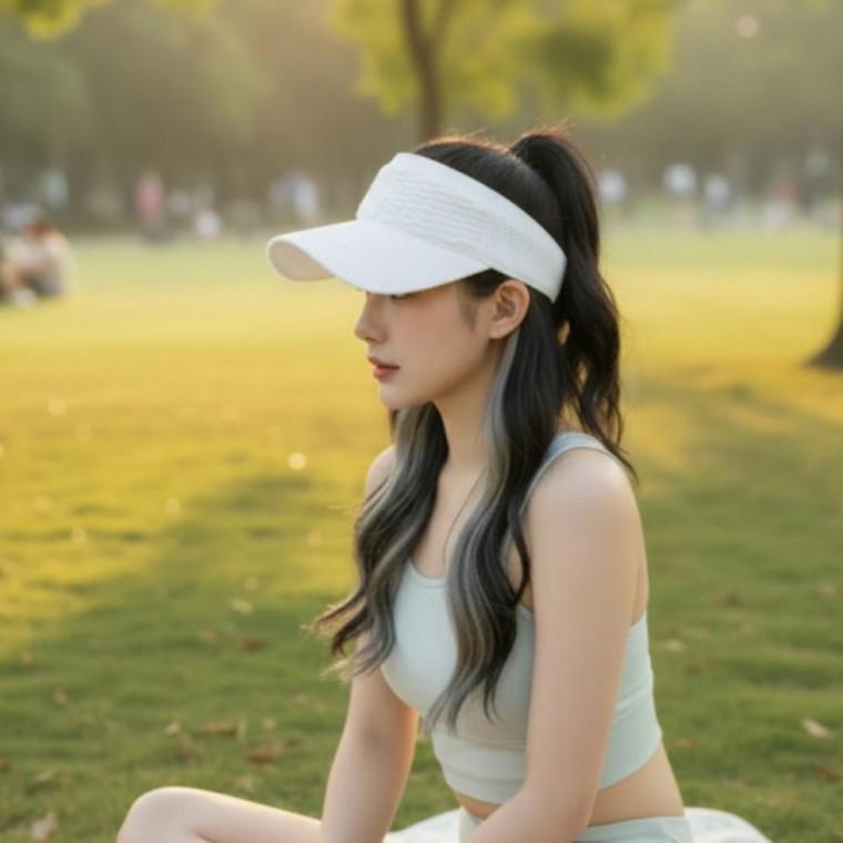 엠보패턴 여름 썬캡 스포츠 모자 야외 골프