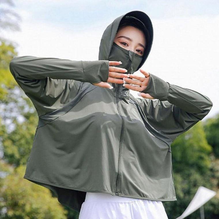 여성 자외선차단 냉감 썬캡 바람막이 아우터