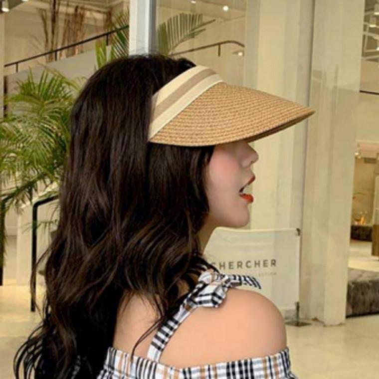 여성 외출용 썬캡 모자 여름 캠핑 낚시 데일리 스타일 선바이저 자외선차단 햇빛가리개 나들이 바캉스 비치