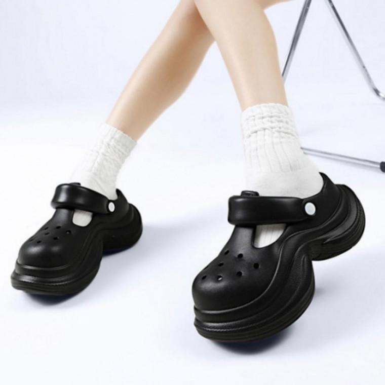 6cm 러블리 슬리퍼 샌들 키높이 구멍 여름