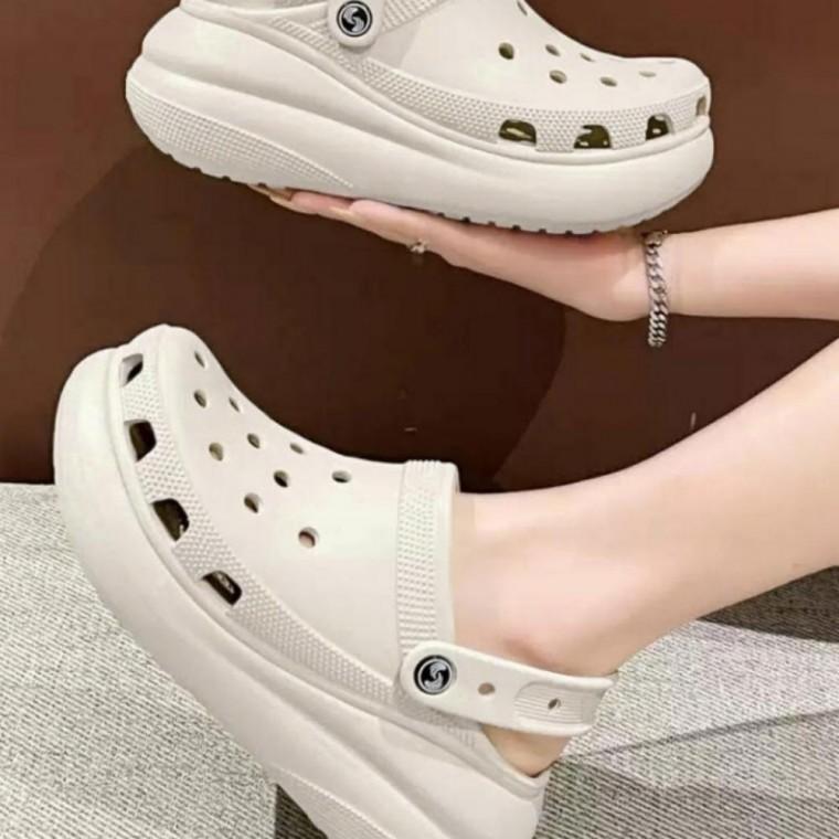 슬리퍼 펀칭 통굽 샌들 키높이 5cm 구멍 여름