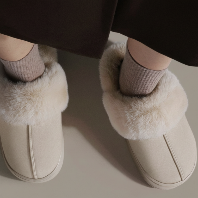 폭신한 3.5cm 키높이 털 슬리퍼 거실용 방한 실내화 6컬러
