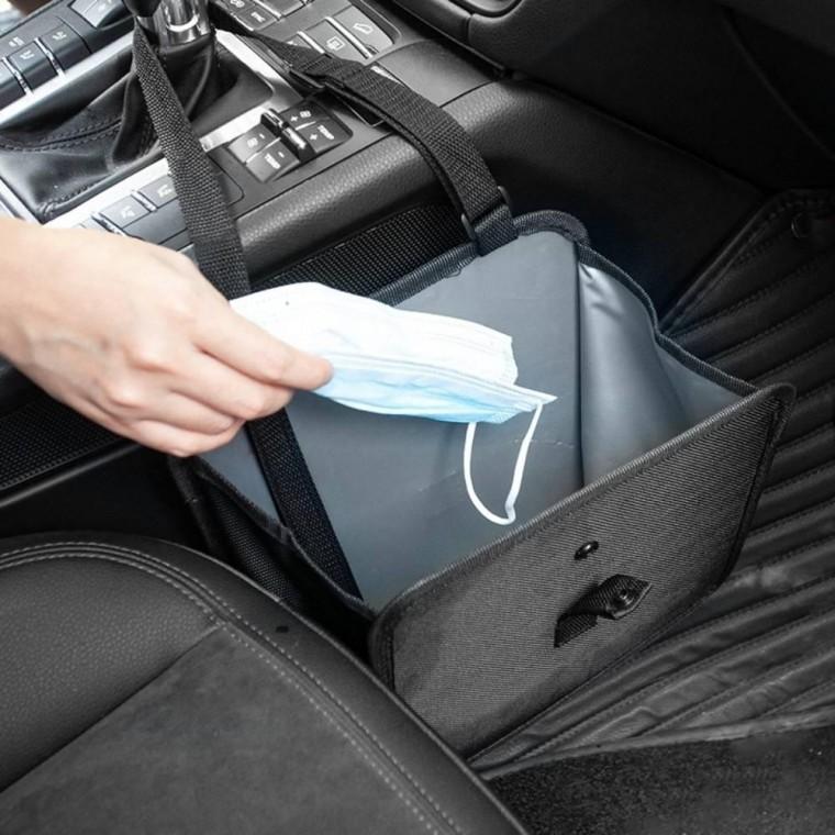 휴지통 걸이형 수납 미니 포켓 차량용쓰레기통