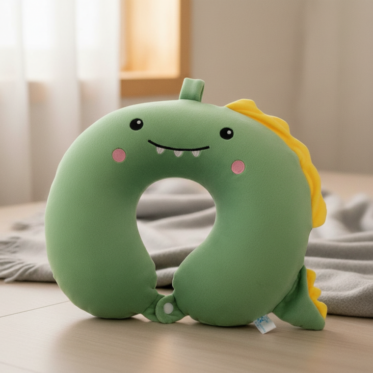 캐릭터 메모리폼 목쿠션 여행용 차량용 낮잠 베개 목받침대